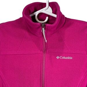 Columbia Women's Magenta Pink‎ Full Zip Fleece Jacket Size Small